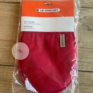NEW Le Creuset 100% Cotton Pot Holder Cerise Cherry Red